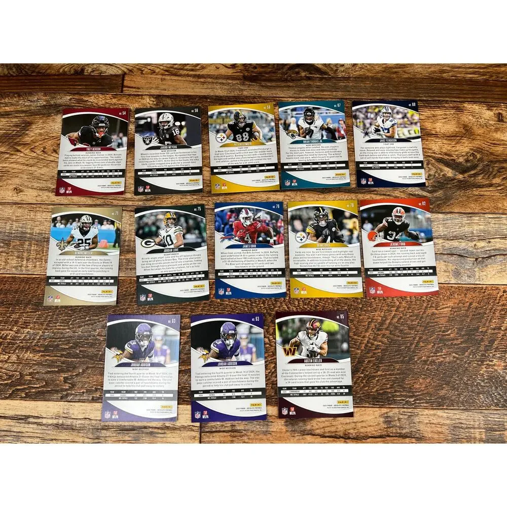 2024 Panini Absolute Football 28 Card Lot Brock Bowers RC Brian Thomas RC NFL